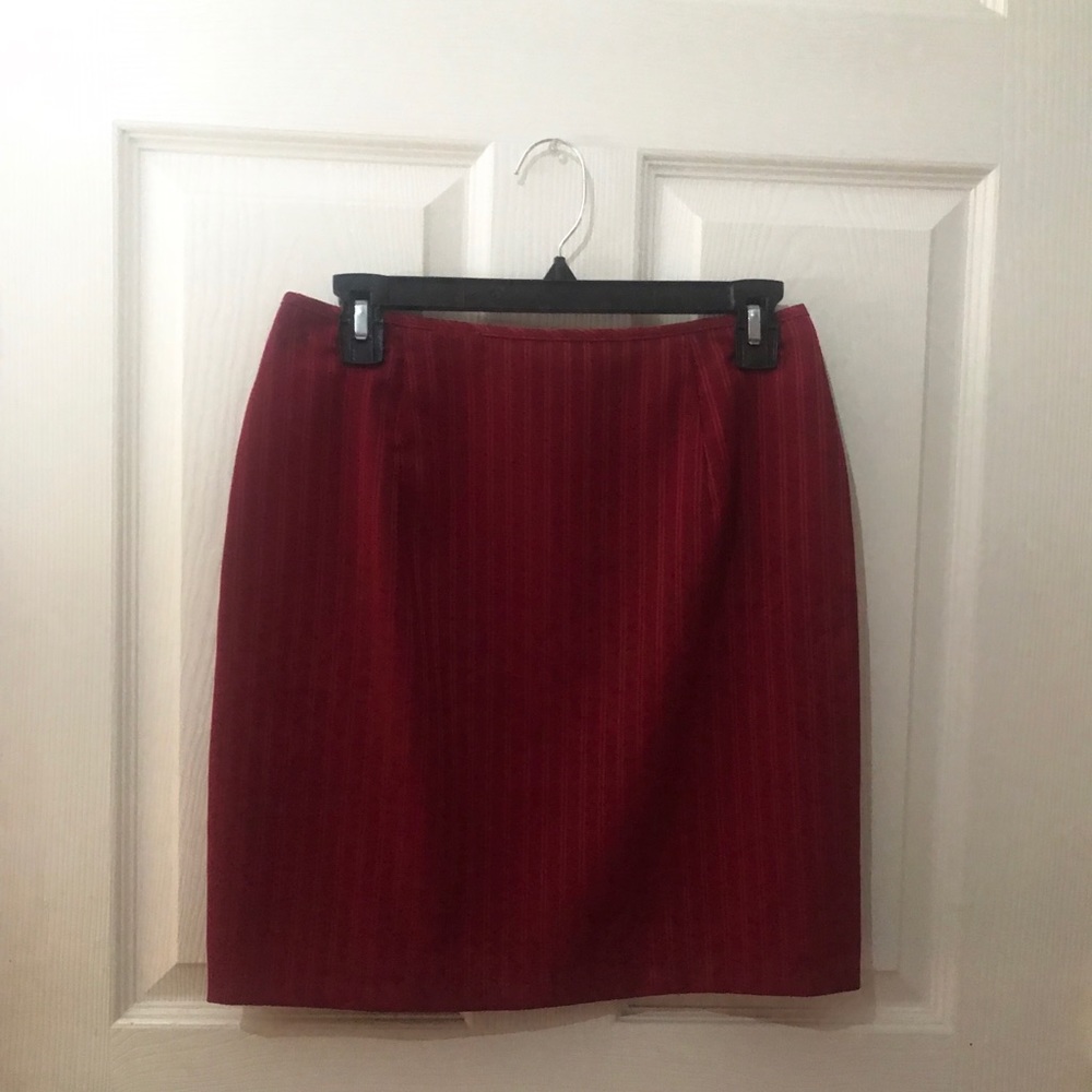 Red mini skirt